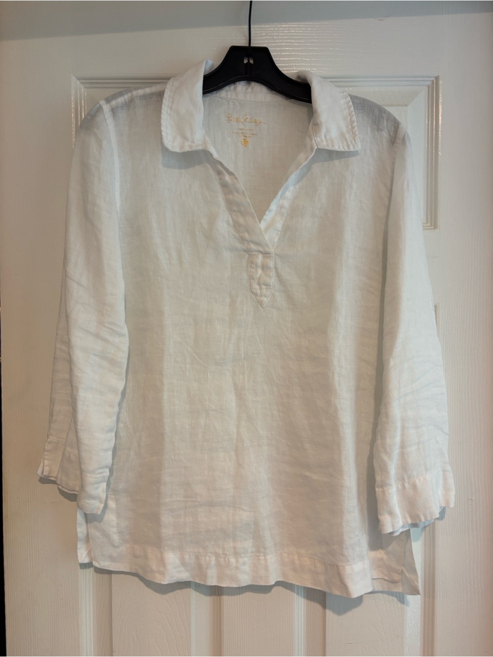Lilly Pulitzer White Linen Tunic Top